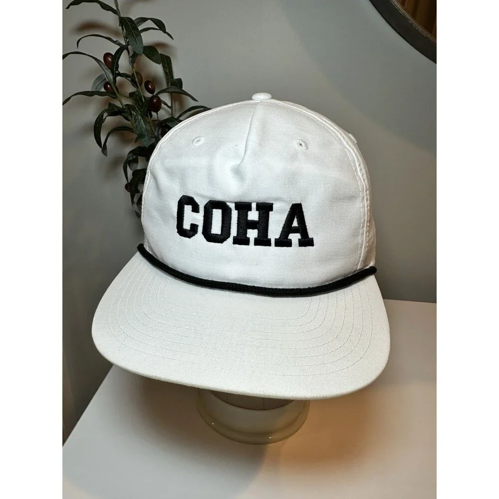 Richardson 256 Umpqua Rope Hat White COHA 5 Panel Snapback Grandpa Cap Retro-VTG